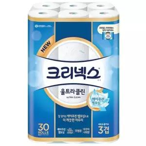 화장지 30롤 3겹 크리넥스 울트라클린 두루마리휴지