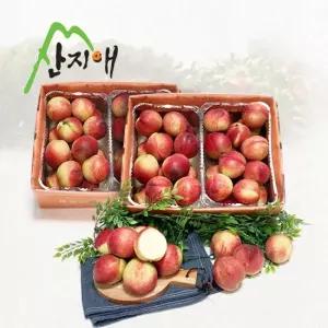 산지애 신비 복숭아 3kg × 2box 백도를 닮은 부드러운 과육