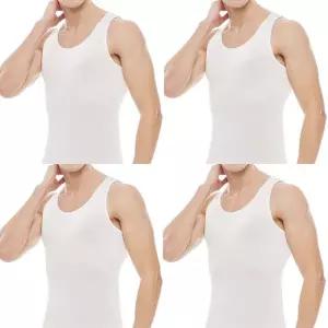 남성 흰런닝 백색런닝 조끼런닝 순면 후라이스 흰색 남런닝 런닝구 4매