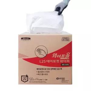 와이프올 L25 에어포켓와이퍼 중형 200매 4개 41704