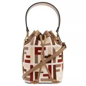 펜디 MUST IT_FENDI MINI MON TRESOR CANVAS RICAMO 8BS093 AYDF F1TVK) 몬트레조 FF 자카드 벨벳 미니 백)
