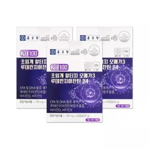 종근당 20100 초임계 알티지 오메가3 루테인지아잔틴24 1100mg 30캡슐 3개/mjc