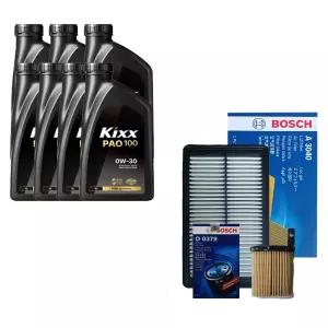제네시스 GV80 2.5 가솔린 터보 킥스 PAO 100 0W30 7L 엔진오일 오일필터 에어필터 세트