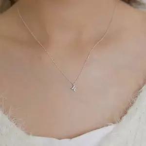 [프리모떼][하츠투하츠 이안 착용]PRN312 [SILVER925]Cubic Clover Necklace