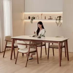 동서가구 로사 6인용 원목 세라믹 식탁 세트 1800 (의자4) DF927588