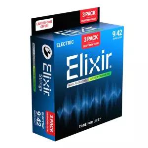 [스쿨뮤직]Elixir OPTIWEB 일렉기타줄 3팩 (009-042)