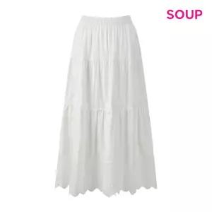 [SOUP](타임스퀘어점패션관)아일렛 펀칭 밴딩 롱 스커트 (S61SR06)