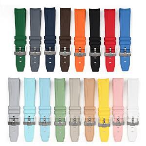 스와치 문스와치용 다이빙 팔찌 고무 20MM 곡선 스트랩 엔드 도구 남성 밴드 여성용 시계