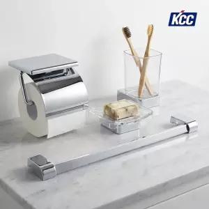 KCC 유광 욕실 액세서리 4종세트 수건걸이 휴지걸이 컵대 비누대 욕실 인테리어 프리미엄 HA-4600