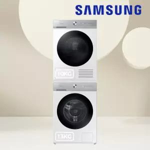 삼성 1등급 AI 비스포크 13kg + 10kg 워시타워 세탁기 건조기 세트 WW13BB844DGH+DV10BB8440GH 설치포함