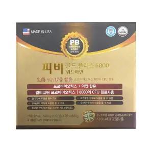 피비 골드 플러스 6000 위드아연 500mg X 120캡슐 생균 프로바이오틱스 장건강 유산균