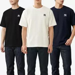 [아이에스이랩]남자 여름 NY 자수 스판 반팔 티셔츠 2TS086