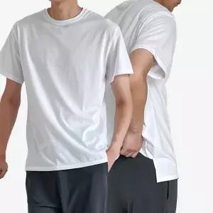[아이에스이랩]오버핏 옆트임 레이어드 반팔티 I2TS077