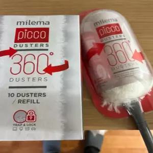 밀레마 더스터 피코 360 양면 흡착 먼지털이 먼지떨이 (숏핸들1P+리필10매 세트)