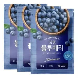 베리칠레 IQF 냉동 블루베리 칠레산 3kg (1kgX3개)