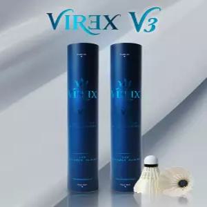 VIREX 비렉스 V3 배드민턴 셔틀콕 배드민턴공 탈색거위털 12개입(1타) (구 KK7000)