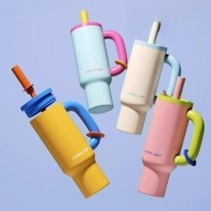 차코랩 대용량 텀블러 1000ML 케틀벨 휴대용 유리 마카롱 컬러 입구넓은 선물 NEW