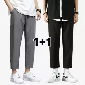 [아이에스이랩]1 1 남여공용 와이드 9부 슬랙스 팬츠 I2SL035