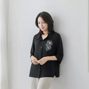 엄마옷 마담4060 꽃나염칠부블라우스 -QBL2604060-
