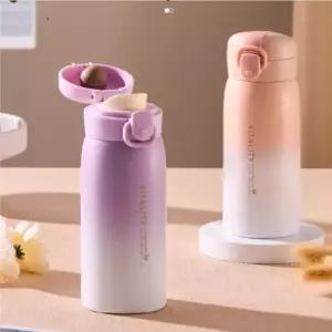그라데이션 원터치 텀블러 350 500ml 304스텐 진공 보온보냉 휴대용 물병