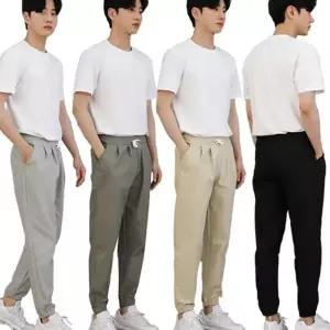 바지 린넨 남성 여름 팬츠 조거 캐주얼 밴딩 빅사이즈