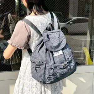 OP_M2398 캐주얼 데일리 체크 백팩여성캐주얼가방 여자백팩 여자가방 캐주얼