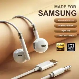 삼성 이어플러그 돌비 서라운드 사운드 마이크 타입 C 3.5mm 유선 이어폰 S25 S24 S23 S22 울트라용