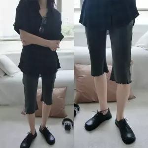 [모코블링]피그 카프리팬츠 밴딩팬츠 7부카프리팬츠 골지팬츠 여름카프리팬츠