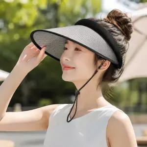 여성 와이드챙 썬캡 자외선차단 여름모자 UV차단 접이식 선캡