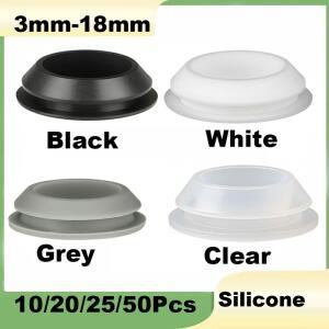 3mm-18mm 검정 흰색 회색 투명 실리콘 고무 홀 캡 T형 플러그 커버 스냅온 가스켓 블랭킹 엔드 씰 스토퍼