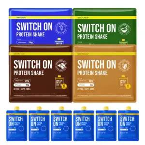 SWITCH ON 스위치온 단백질 쉐이크 곡물맛 초코맛 말차맛 아몬드맛 6포1세트 239723