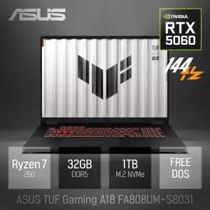 ⓒ ASUS TUF Gaming A18 FA808UM-S8031 32GB 1TB / 18인치 포토샵 게임 편집용 고성능 코딩 캐드 노트북