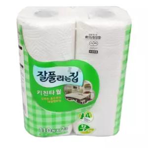 잘풀리는집 데질엠보싱 키친타월 핸드타올 주방타월 주방휴지 롤 화장지 흡수력 업소용 기름종이