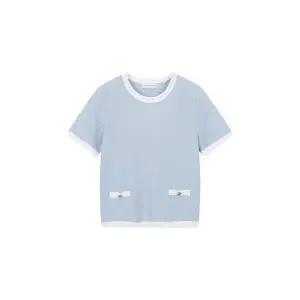 [폴햄]여성 원더쿨 라운드넥 조직 반팔 니트 PHF2ER2060_P425726256