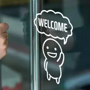 [텐바이텐]통통이 welcome 레터링 도어 스티커