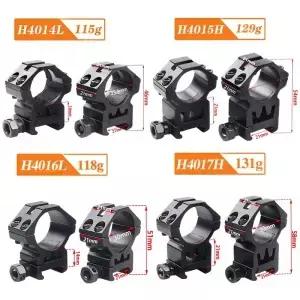 2개 25.4/30mm 스코프 링 마운트 레일 장난감 총 조준경 광학 플래시라이트 사이트 어댑터