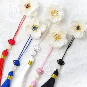 전통 자개 꽃 노리개 DIY키트 매듭 한복 노리개 만들기 수제 자개꽃노리개 자개꽃브로치