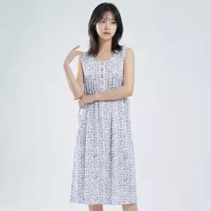 SLO 1839-1 여성 인견 민소매 원피스 잠옷 쿨링 여름 실내복 드레스