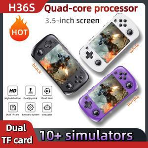 정품 2025  레트로 게임 콘솔 H36S IPS HD 디스플레이 휴대용 오픈 소스 OS 64GB 128GB