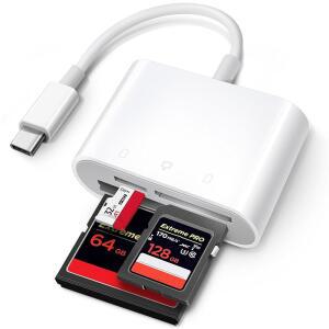 15 / Mac용 USB C SD 카드 리더, ChiaoPio to CF, 컴팩트 플래시 /CF /SD /MicroSD 슬롯이 있는 타입 메모리 어댑터, Pro /Air /Mini Mac 노트북과 호환됨