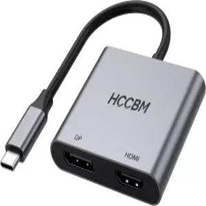 USB C에서 DisplayPort DP 및 HDMI 어댑터 8K Dell Surface 노트북용 듀얼 모니터 Thunderbolt C 타입 Hub