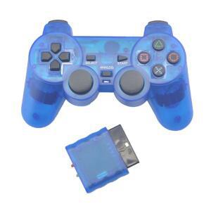 PS2용 투명 컬러 무선 게임패드 2.4G 진동 조이스틱 블루투스 컨트롤러 플레이스테이션 2 조이패드와 호환
