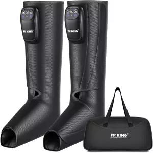 FIT KING 무선 발 및 다리 마사지기 충전식 종아리 마사지 부츠 휴대용 압박 운동 후 한 여행 선물