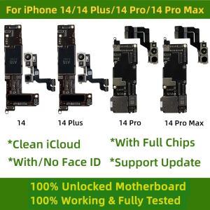 아이폰 14 프로 맥스 14 플러스용 정품 메인보드, 잠금 해제된 마더보드, Face ID 포함, iCloud 클린, 물리