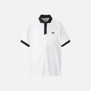 PXG골프반팔티 KQF PKMPM2217-01 MEN MESH JACQUARD COLLAR SHORT SLEEVE