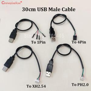 ChengHaoRan 1PC 30CM 5V USB 전원 공급 장치 케이블-XH2.54 PH2.0 4P 충전기 코드 연장 DIY 커넥터