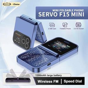 SERVO F15  플립 휴대폰 2.0인치 디스플레이 듀얼 SIM 카드 블랙리스트 스피드 다이얼 매직 보이스 2G 폴더