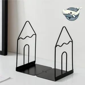 세련된 디자인 책꽂이 수납 정리셋트 L형 도서관용 튼튼한철재북앤드 책고정대 책정리대