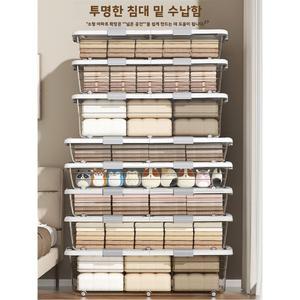 아크릴수납장 대용량 투명 침대 수납함 바퀴 두꺼운 플라스틱 서랍형 정리함 이불용
