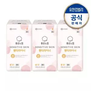 [좋은느낌]센서티브스킨 데일리 팬티라이너 롱36매x3팩